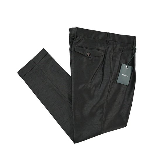 SUMMER SALE｜26SS BERWICH “RETRO THECA 1P” ポリエステル100% ワンタックスラックス ブラック(black) 44 | GUARDAROBA MILANO OFFICIAL STORE