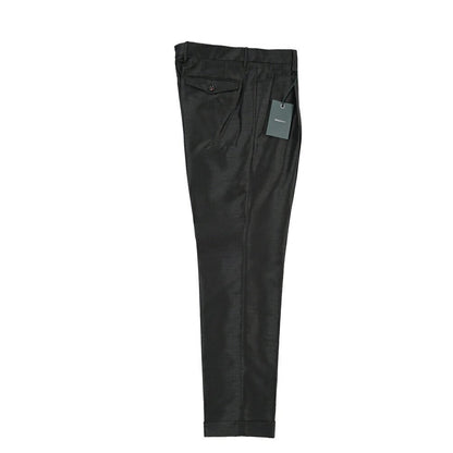 SUMMER SALE｜26SS BERWICH “RETRO THECA 1P” ポリエステル100% ワンタックスラックス ブラック(black) 44 | GUARDAROBA MILANO OFFICIAL STORE