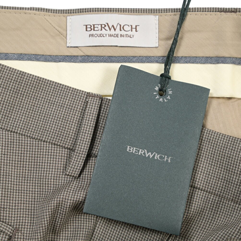 SUMMER SALE｜26SS BERWICH “RETRO THECA 1P” ヴァージンウール100% ワンタックスラックス グレージュ(greige) 46 | GUARDAROBA MILANO OFFICIAL STORE