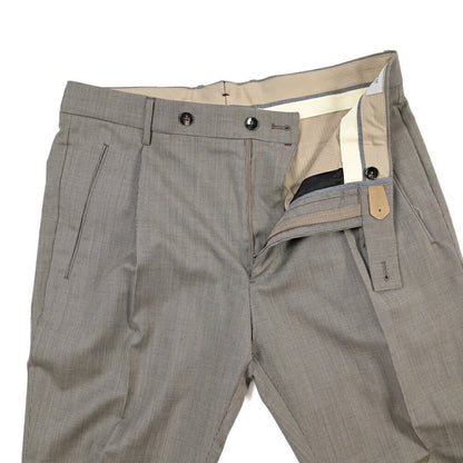 SUMMER SALE｜26SS BERWICH “RETRO THECA 1P” ヴァージンウール100% ワンタックスラックス グレージュ(greige) 46 | GUARDAROBA MILANO OFFICIAL STORE