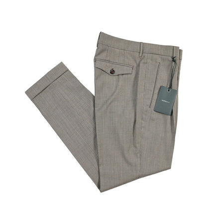 SUMMER SALE｜26SS BERWICH “RETRO THECA 1P” ヴァージンウール100% ワンタックスラックス グレージュ(greige) 46 | GUARDAROBA MILANO OFFICIAL STORE