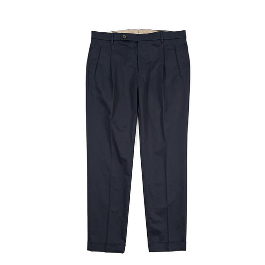 SUMMER SALE｜26SS BERWICH “RETRO THECA 1P” コットン100% ワンタックパンツ ネイビー(navy) 46 | GUARDAROBA MILANO OFFICIAL STORE