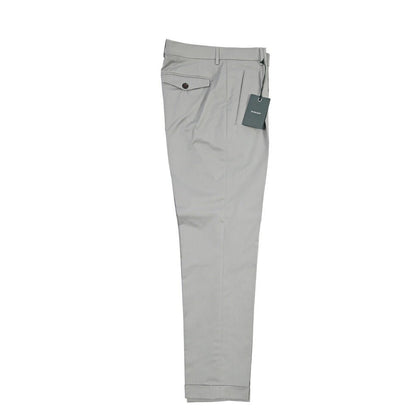 SUMMER SALE｜26SS BERWICH “RETRO THECA 1P” ストレッチコットン ワンタックチノパンツ グレー(grey) 44 | GUARDAROBA MILANO OFFICIAL STORE