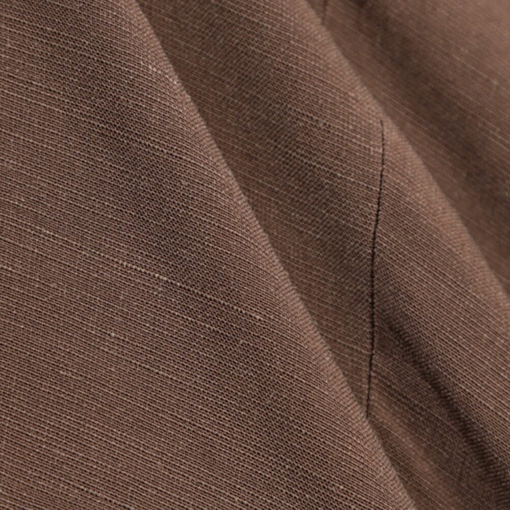 SUMMER SALE｜26SS BERWICH “RETRO THECA 1P” リネン混 ワンタックスラックス ブラウン(brown) 44 | GUARDAROBA MILANO OFFICIAL STORE