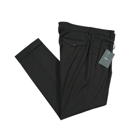 SUMMER SALE｜26SS BERWICH “RETRO THECA 1P” ストレッチウール ワンタックスラックス ブラック(black) 46 | GUARDAROBA MILANO OFFICIAL STORE