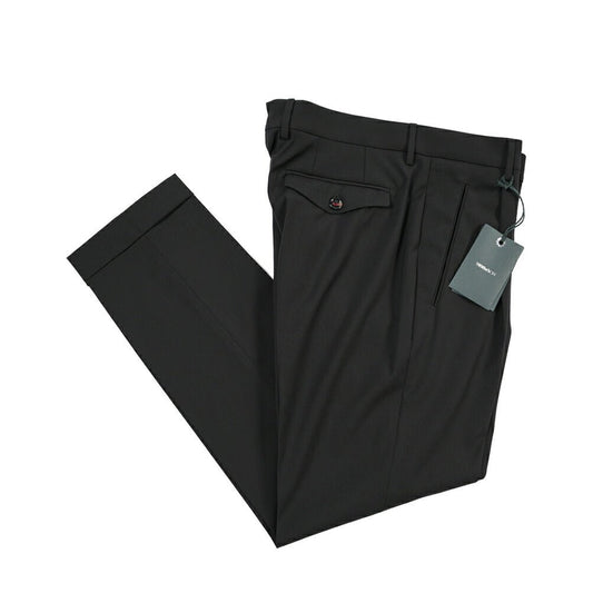 SUMMER SALE｜26SS BERWICH “RETRO THECA 1P” ストレッチウール ワンタックスラックス ブラック(black) 46 | GUARDAROBA MILANO OFFICIAL STORE