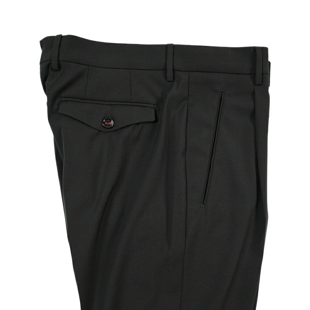 SUMMER SALE｜26SS BERWICH “RETRO THECA 1P” ストレッチウール ワンタックスラックス ブラック(black) 46 | GUARDAROBA MILANO OFFICIAL STORE
