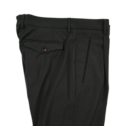 SUMMER SALE｜26SS BERWICH “RETRO THECA 1P” ストレッチウール ワンタックスラックス ブラック(black) 46 | GUARDAROBA MILANO OFFICIAL STORE