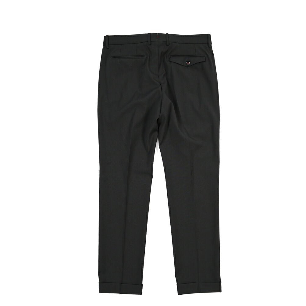 SUMMER SALE｜26SS BERWICH “RETRO THECA 1P” ストレッチウール ワンタックスラックス ブラック(black) 46 | GUARDAROBA MILANO OFFICIAL STORE