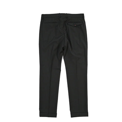SUMMER SALE｜26SS BERWICH “RETRO THECA 1P” ストレッチウール ワンタックスラックス ブラック(black) 46 | GUARDAROBA MILANO OFFICIAL STORE