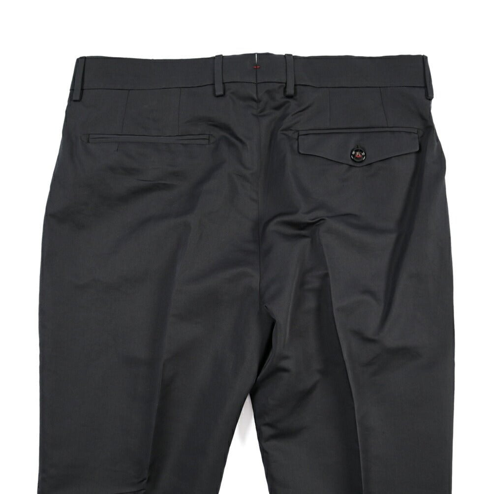 SUMMER SALE｜26SS BERWICH “RETRO THECA 1P” シルク混コットン ワンタックスラックス ブラック(black) 44 | GUARDAROBA MILANO OFFICIAL STORE