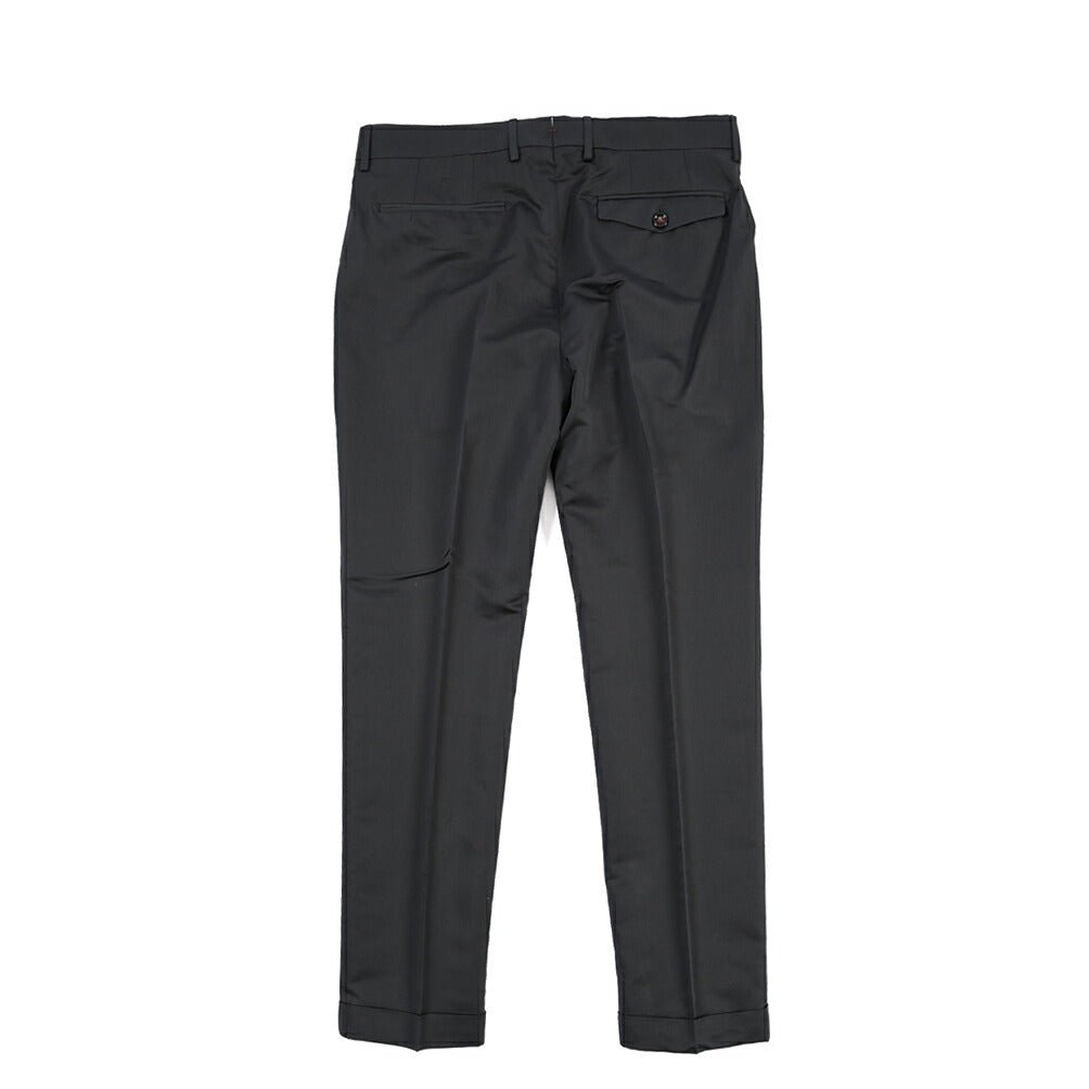SUMMER SALE｜26SS BERWICH “RETRO THECA 1P” シルク混コットン ワンタックスラックス ブラック(black) 44 | GUARDAROBA MILANO OFFICIAL STORE