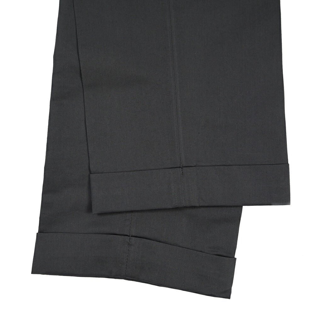 SUMMER SALE｜26SS BERWICH “RETRO THECA 1P” シルク混コットン ワンタックスラックス ブラック(black) 44 | GUARDAROBA MILANO OFFICIAL STORE