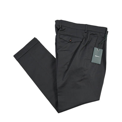 SUMMER SALE｜26SS BERWICH “RETRO THECA 1P” シルク混コットン ワンタックスラックス ブラック(black) 44 | GUARDAROBA MILANO OFFICIAL STORE