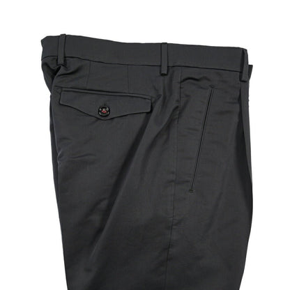 SUMMER SALE｜26SS BERWICH “RETRO THECA 1P” シルク混コットン ワンタックスラックス ブラック(black) 44 | GUARDAROBA MILANO OFFICIAL STORE