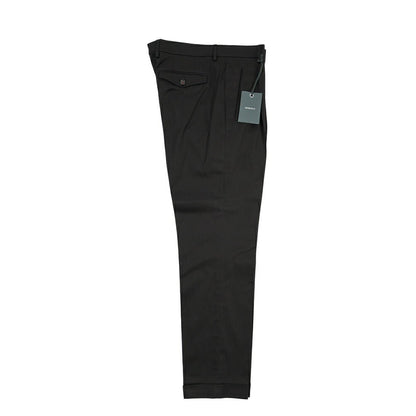 SUMMER SALE｜26SS BERWICH “RETRO THECA 1P” ストレッチコットン ワンタックパンツ ブラック(black) 44 | GUARDAROBA MILANO OFFICIAL STORE