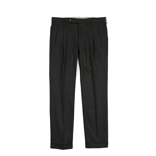 SUMMER SALE｜26SS BERWICH “RETRO THECA 1P” ストレッチコットン ワンタックパンツ ブラック(black) 44 | GUARDAROBA MILANO OFFICIAL STORE