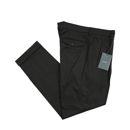 SUMMER SALE｜26SS BERWICH “RETRO THECA 1P” ストレッチコットン ワンタックパンツ ブラック(black) 44 | GUARDAROBA MILANO OFFICIAL STORE