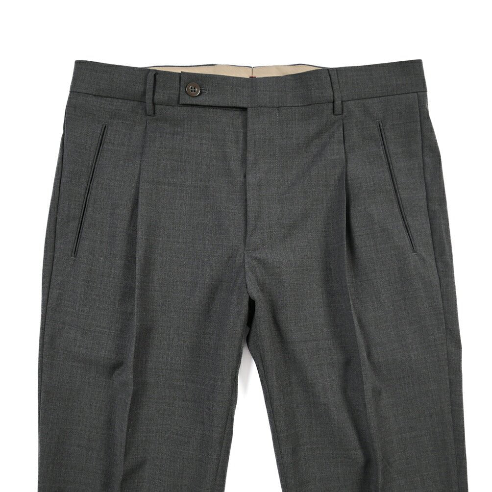 SUMMER SALE｜26SS BERWICH “RETRO THECA 1P” ストレッチコットン ワンタックパンツ グレー(GREY) 44 | GUARDAROBA MILANO OFFICIAL STORE