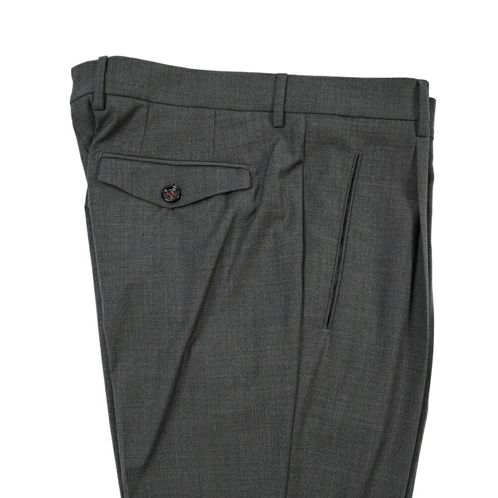 SUMMER SALE｜26SS BERWICH “RETRO THECA 1P” ストレッチコットン ワンタックパンツ グレー(GREY) 44 | GUARDAROBA MILANO OFFICIAL STORE