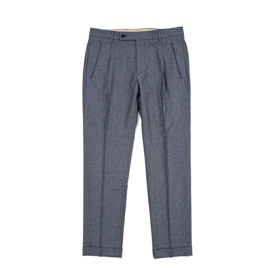 SUMMER SALE｜26SS BERWICH “RETRO THECA 1P” コットン混ウール ワンタックパンツ ブルーグレー(blue) 44 | GUARDAROBA MILANO OFFICIAL STORE