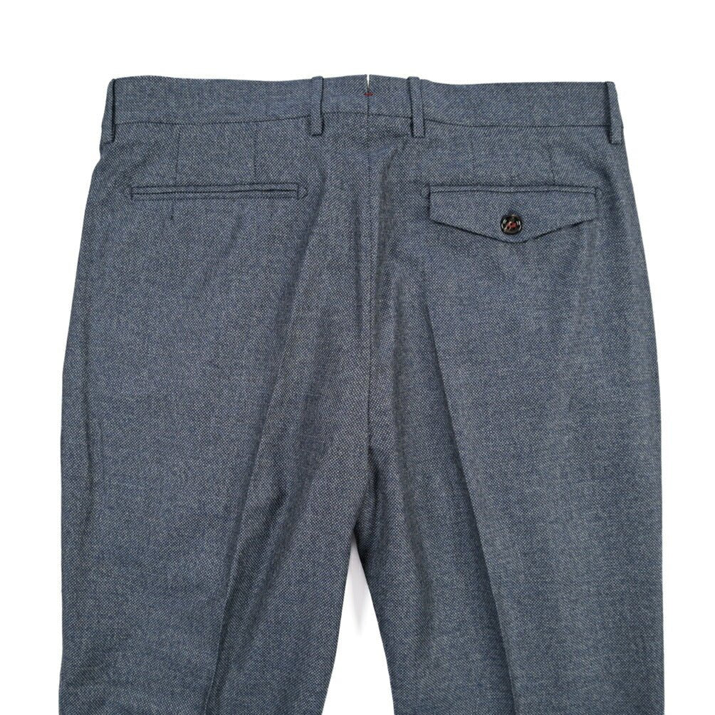 SUMMER SALE｜26SS BERWICH “RETRO THECA 1P” コットン混ウール ワンタックパンツ ブルーグレー(blue) 44 | GUARDAROBA MILANO OFFICIAL STORE