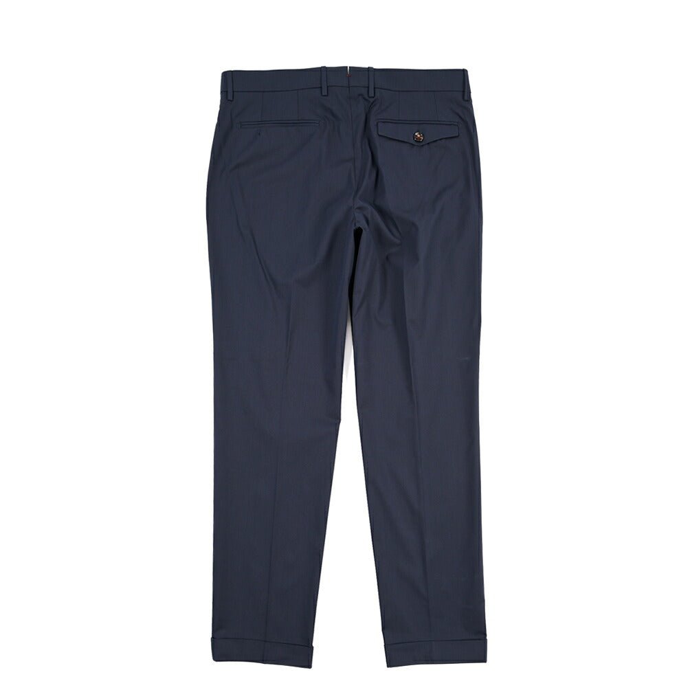 SUMMER SALE｜26SS BERWICH “RETRO THECA 1P” ストレッチコットン ワンタックパンツ ネイビー(BLUE) 44 | GUARDAROBA MILANO OFFICIAL STORE