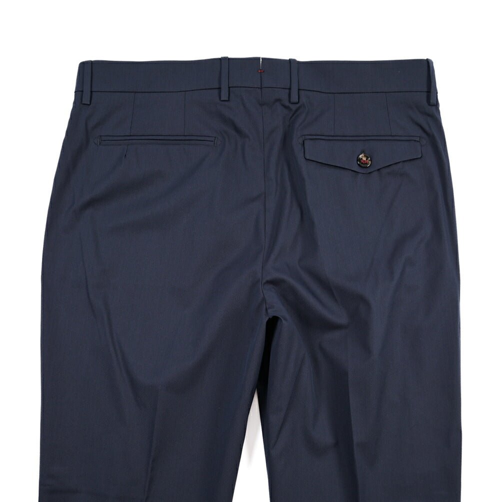 SUMMER SALE｜26SS BERWICH “RETRO THECA 1P” ストレッチコットン ワンタックパンツ ネイビー(BLUE) 44 | GUARDAROBA MILANO OFFICIAL STORE