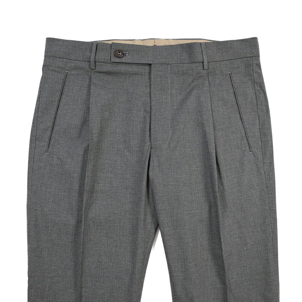 SUMMER SALE｜26SS BERWICH “RETRO THECA 1P” ストレッチコットン ワンタックパンツ グレー 44 | GUARDAROBA MILANO OFFICIAL STORE