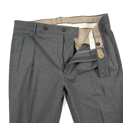SUMMER SALE｜26SS BERWICH “RETRO THECA 1P” ストレッチコットン ワンタックパンツ グレー 44 | GUARDAROBA MILANO OFFICIAL STORE