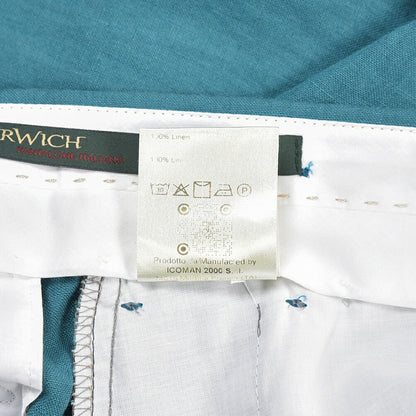 SUMMER SALE｜BERWICH “BARBER” リネン100% ツータックスラックス グリーン(gem green) 46 | GUARDAROBA MILANO OFFICIAL STORE