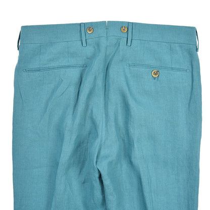SUMMER SALE｜BERWICH “BARBER” リネン100% ツータックスラックス グリーン(gem green) 46 | GUARDAROBA MILANO OFFICIAL STORE