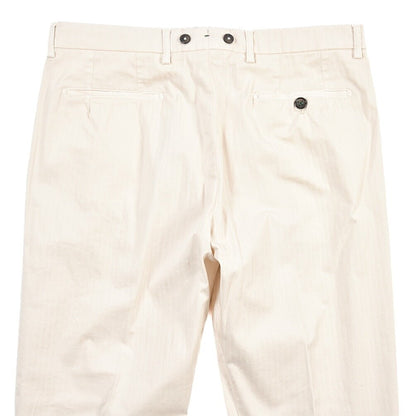 SUMMER SALE｜BERWICH “BARBER LONG-GD” ストレッチコットン ツータックチノパンツ オフホワイト(latte802) 50 | GUARDAROBA MILANO OFFICIAL STORE