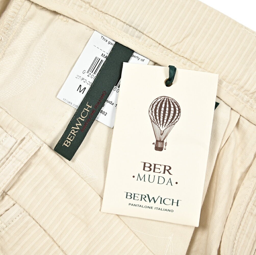 SUMMER SALE｜BERWICH "BER_MUDA 1P" コットンリヨセル ワンタックバミューダショーツ｜424123 - XS｜GUARDAROBA MILANO OFFICIAL STORE