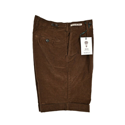 SUMMER SALE｜BERWICH "BER_MUDA 1P" コットンコーデュロイ ワンタックバミューダショーツ｜424216 - S｜GUARDAROBA MILANO OFFICIAL STORE