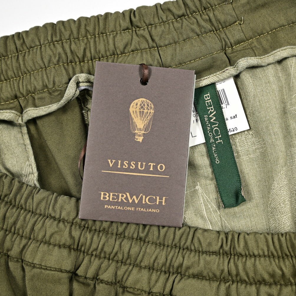 SUMMER SALE｜BERWICH "BER_MUDA" ストレッチコットン ドローコード付きカーゴショーツ｜424101 - L｜GUARDAROBA MILANO OFFICIAL STORE