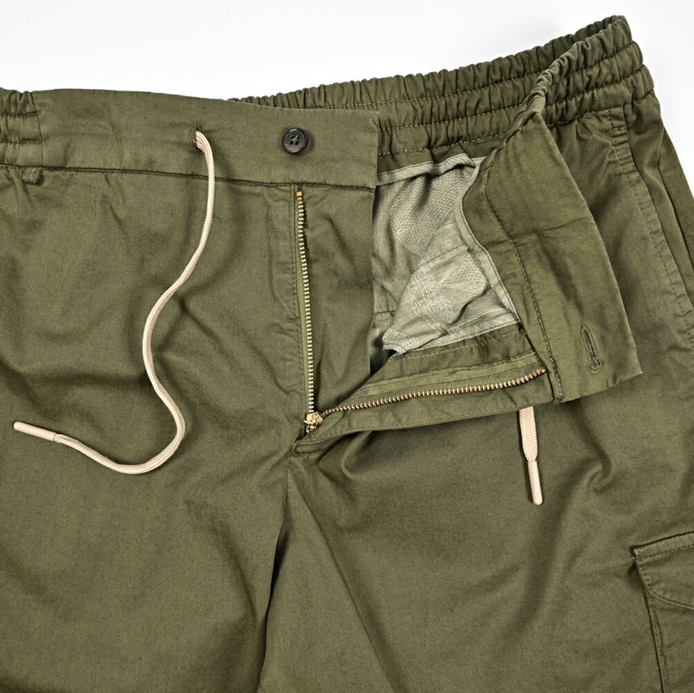 SUMMER SALE｜BERWICH "BER_MUDA" ストレッチコットン ドローコード付きカーゴショーツ｜424101 - L｜GUARDAROBA MILANO OFFICIAL STORE