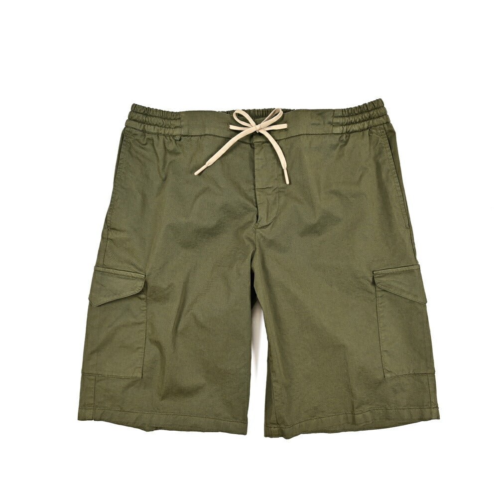 SUMMER SALE｜BERWICH "BER_MUDA" ストレッチコットン ドローコード付きカーゴショーツ｜424101 - L｜GUARDAROBA MILANO OFFICIAL STORE