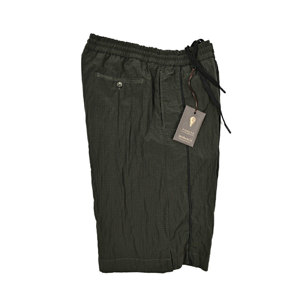 SUMMER SALE｜BERWICH "BER_MUDA" リップストップナイロン ドローコード付きノータックバミューダショーツ｜424105 - S｜GUARDAROBA MILANO OFFICIAL STORE