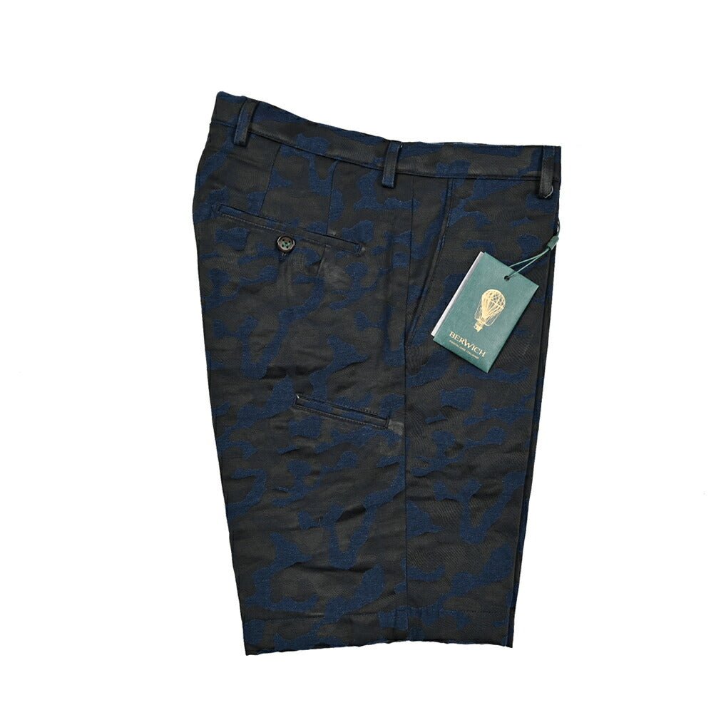 SUMMER SALE｜BERWICH "BER_MUDA" コットンポリエステル ノータックバミューダショーツ｜424133 - 46｜GUARDAROBA MILANO OFFICIAL STORE