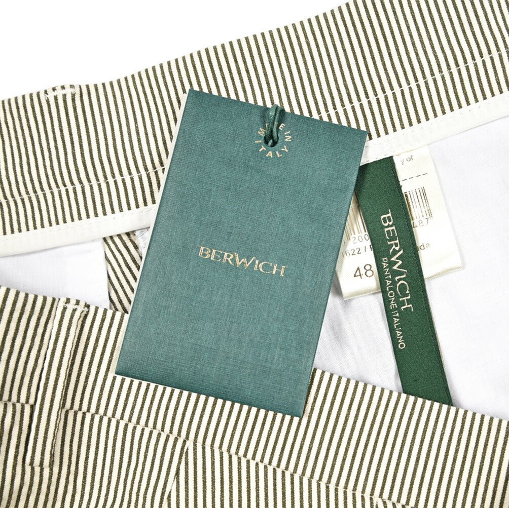 SUMMER SALE｜BERWICH "BER_MUDA" シアサッカーコットン ストレッチショーツ｜424163 - 46｜GUARDAROBA MILANO OFFICIAL STORE