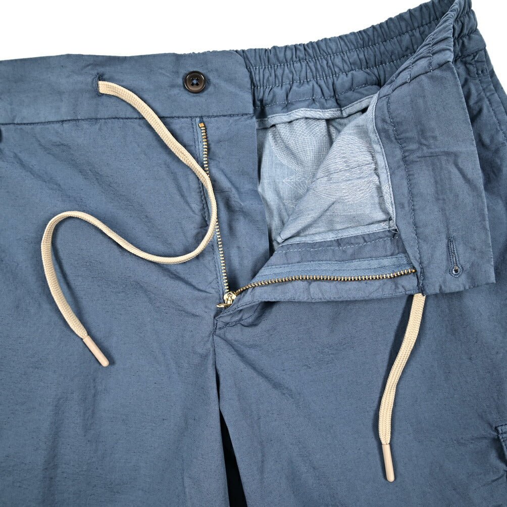 SUMMER SALE｜BERWICH "BER_MUDA SAFARI - GD" コットンリネン ドローコード付きストレッチカーゴショーツ｜424091 - M｜GUARDAROBA MILANO OFFICIAL STORE