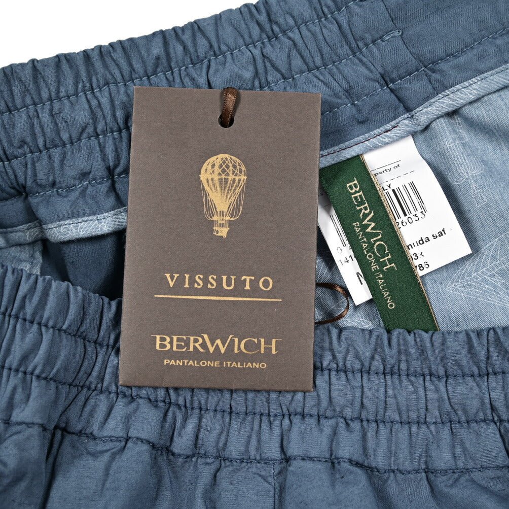 SUMMER SALE｜BERWICH "BER_MUDA SAFARI - GD" コットンリネン ドローコード付きストレッチカーゴショーツ｜424091 - M｜GUARDAROBA MILANO OFFICIAL STORE