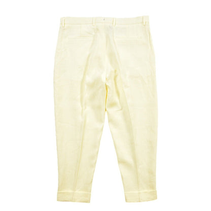SUMMER SALE｜BERWICH “CHIAIA” リネン100% ワンタックスラックス イエロー(oyster) 54 | GUARDAROBA MILANO OFFICIAL STORE