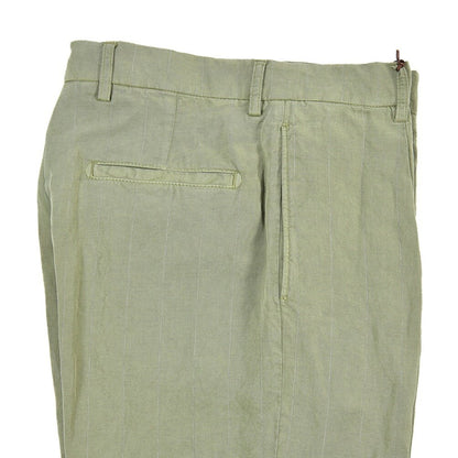 SUMMER SALE｜BERWICH “CHIAIA-GD” リネン混 ワンタックスラックス カーキグリーン(verde296) 44 | GUARDAROBA MILANO OFFICIAL STORE