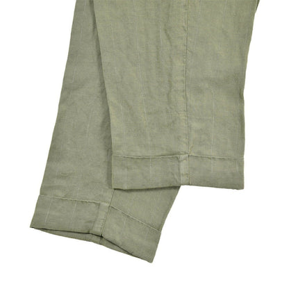 SUMMER SALE｜BERWICH “CHIAIA-GD” リネン混 ワンタックスラックス カーキグリーン(verde296) 44 | GUARDAROBA MILANO OFFICIAL STORE