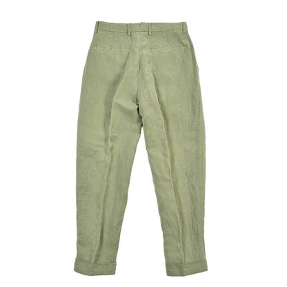 SUMMER SALE｜BERWICH “CHIAIA-GD” リネン混 ワンタックスラックス カーキグリーン(verde296) 44 | GUARDAROBA MILANO OFFICIAL STORE