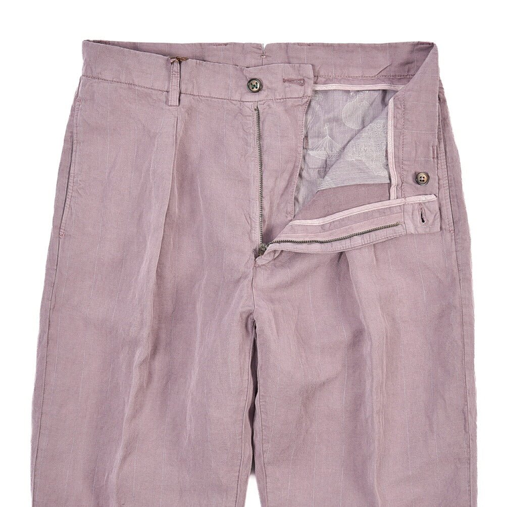 SUMMER SALE｜BERWICH “CHIAIA-GD” リネン混 ワンタックスラックス パープル(cipolla502) 46 | GUARDAROBA MILANO OFFICIAL STORE