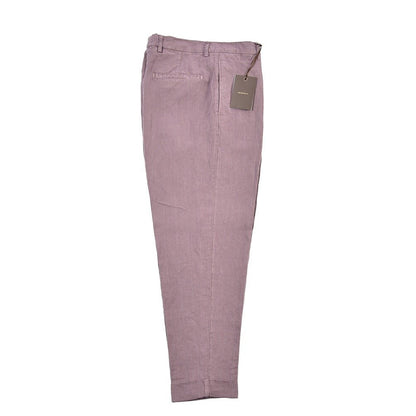 SUMMER SALE｜BERWICH “CHIAIA-GD” リネン混 ワンタックスラックス パープル(cipolla502) 46 | GUARDAROBA MILANO OFFICIAL STORE