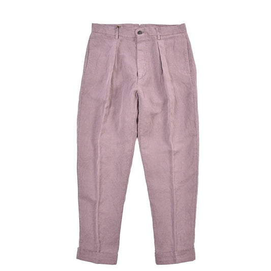 SUMMER SALE｜BERWICH “CHIAIA-GD” リネン混 ワンタックスラックス パープル(cipolla502) 46 | GUARDAROBA MILANO OFFICIAL STORE
